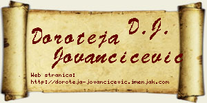 Doroteja Jovančićević vizit kartica